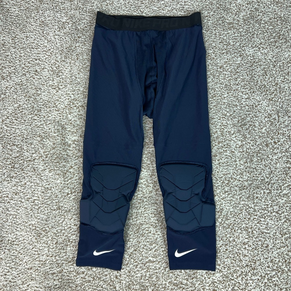 Nike Pants Mens Small Navy Padded Tights Custom Player Team Issued Lebron James